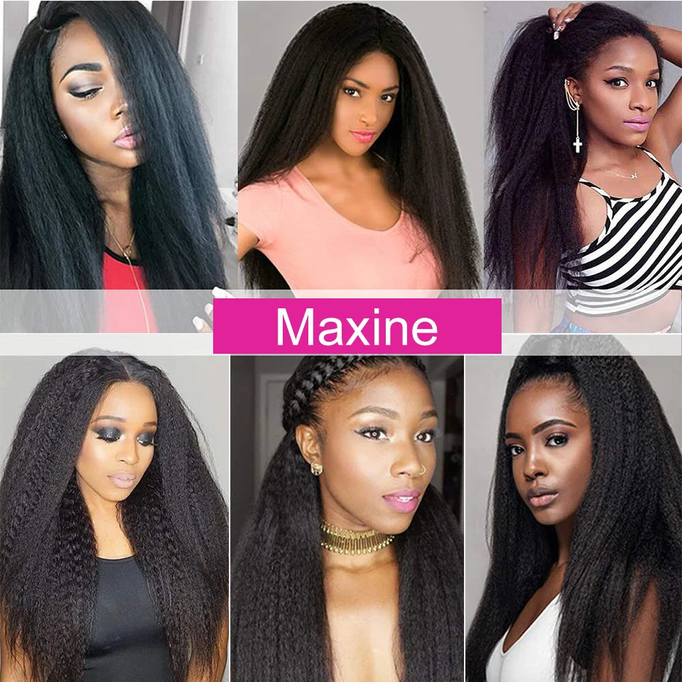 Extensiones de cabello humano Afro Kinky Straight con clip, 120 g/juego (se recomiendan 2 juegos)