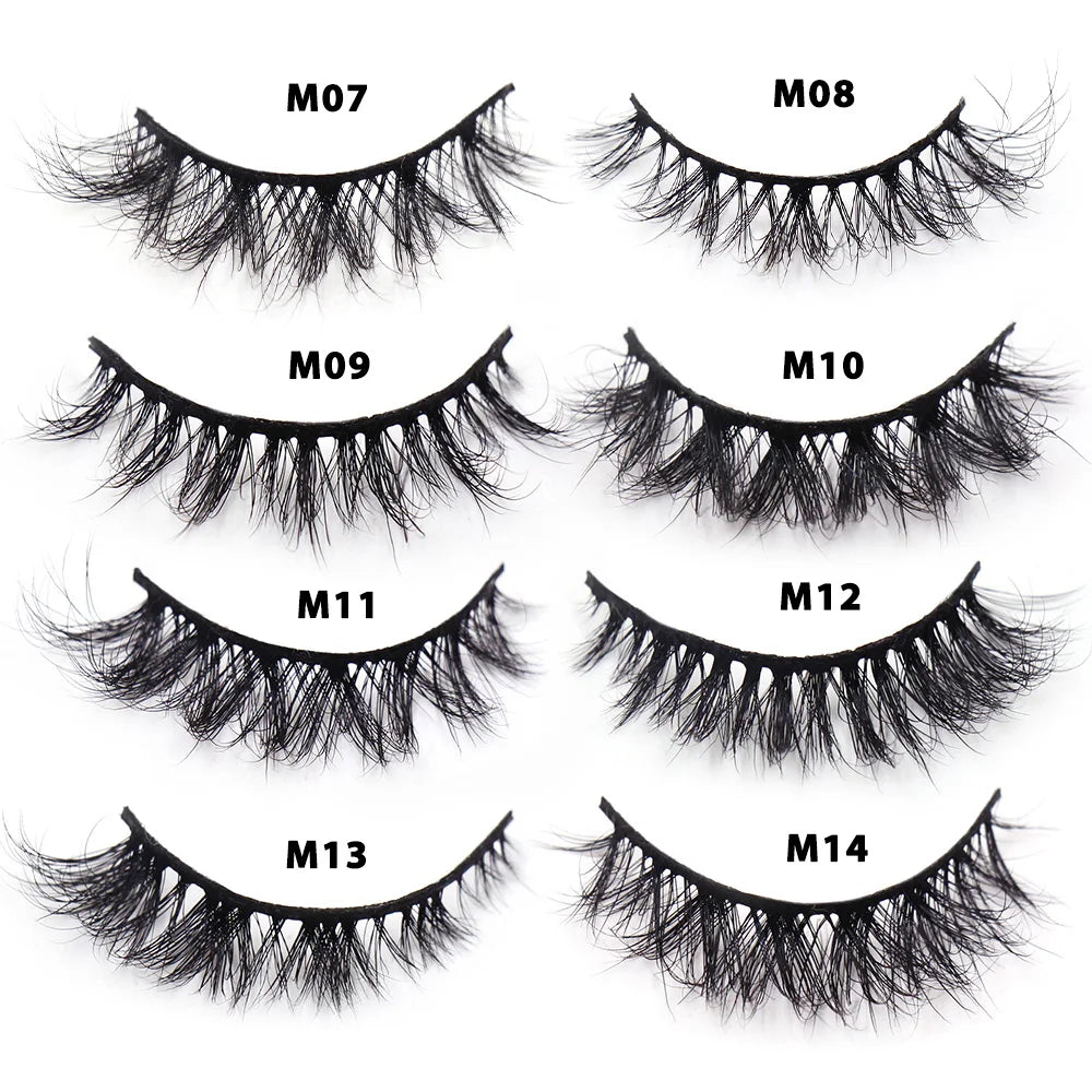 LEHUAMAO Maquiagem Short Natural Mink Lashes Fluffy Wispy Eyelashes Volume 12mm-15mm False Eyelashes Eyelash Extensio makeup