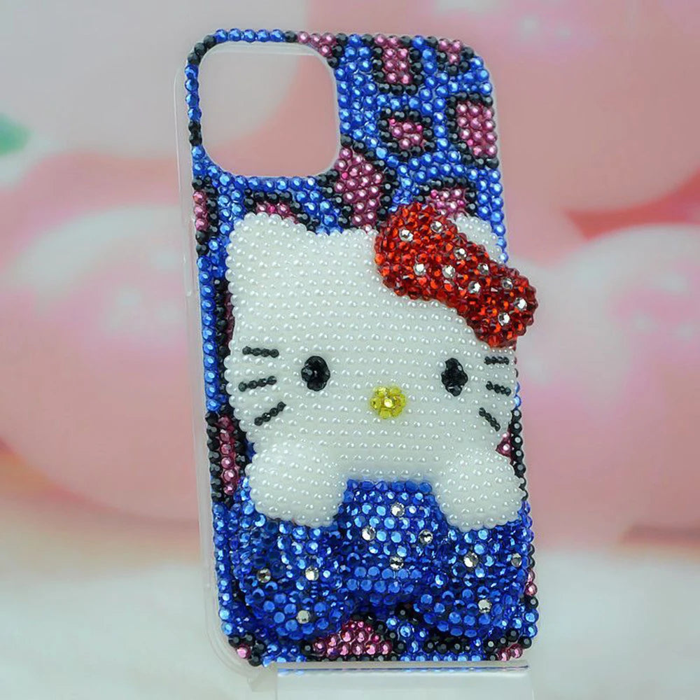 Rhinestone Bling Crystal Phone Case Chain For iPhone 16 12 13 14 15Pro Max X Xs XR 7 8 Plus SE 2 3 10 Transparent Bumper Cover