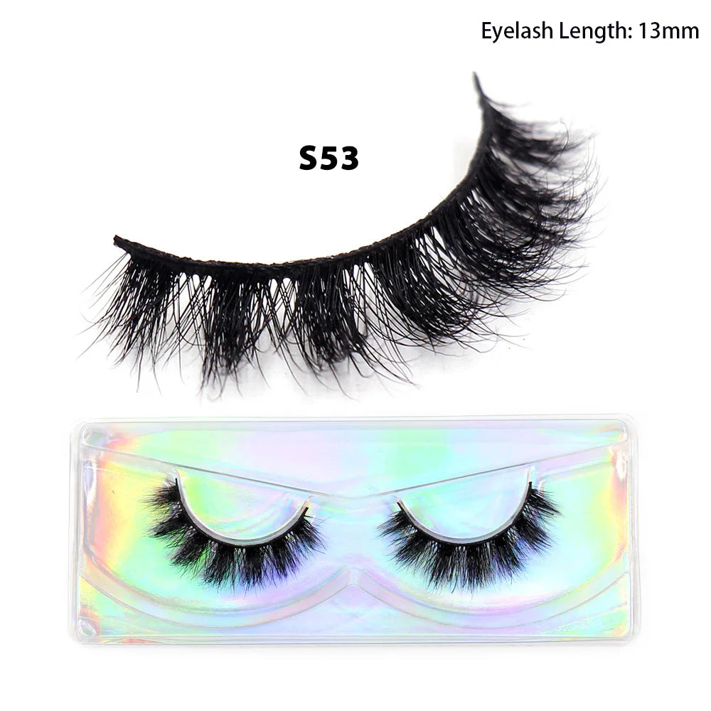 LEHUAMAO Maquiagem Short Natural Mink Lashes Fluffy Wispy Eyelashes Volume 12mm-15mm False Eyelashes Eyelash Extensio makeup