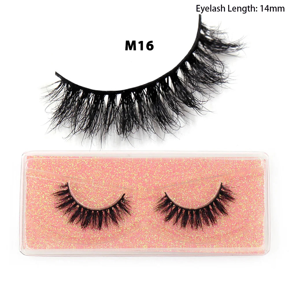 LEHUAMAO Maquiagem Short Natural Mink Lashes Fluffy Wispy Eyelashes Volume 12mm-15mm False Eyelashes Eyelash Extensio makeup