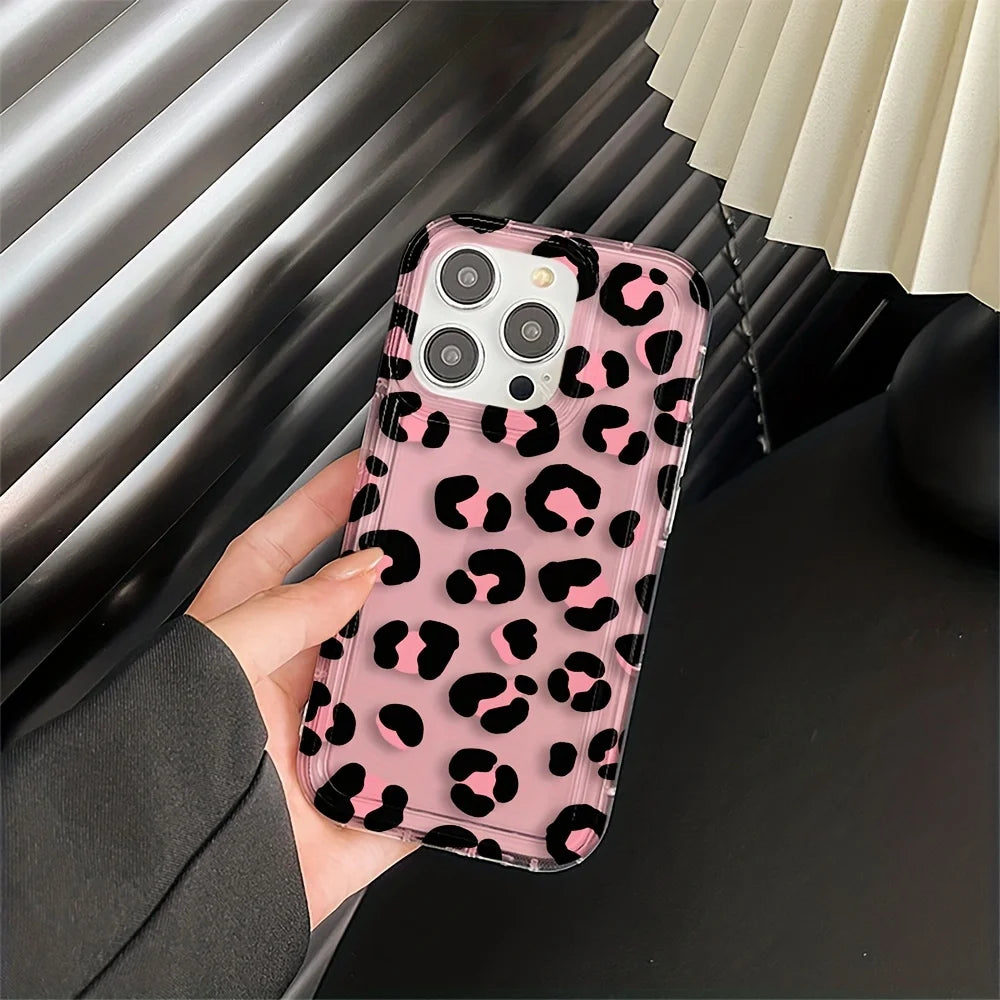 Fashion Design Leopard Airbag Protection Case For iPhone 11 Case iPhone 13 14 15 Pro 12 Pro XS Max XR X XS 8 7 Plus SE2 Cover