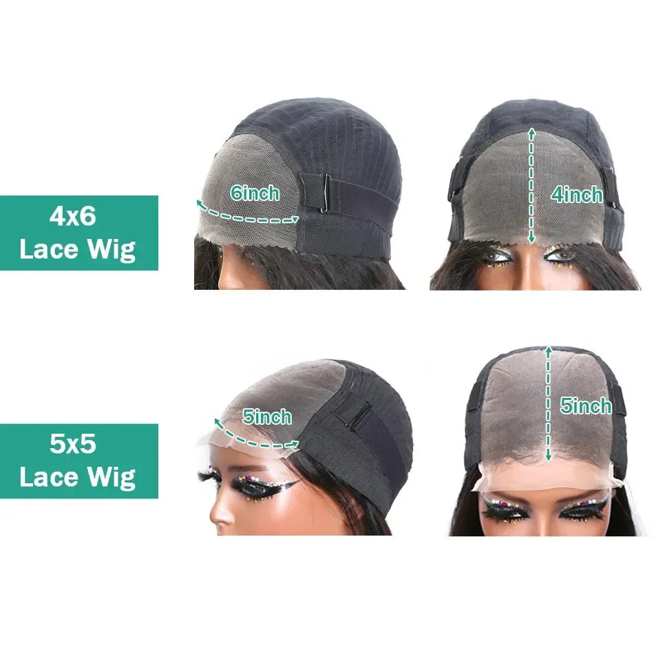 Deep Wave Glueless Wig Human Hair Ready To Wear And Go PrePlucked For Women Precut 13x6 Frontal