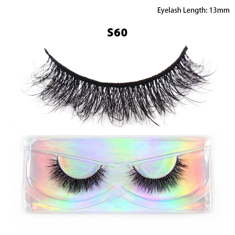 LEHUAMAO Maquiagem Short Natural Mink Lashes Fluffy Wispy Eyelashes Volume 12mm-15mm False Eyelashes Eyelash Extensio makeup