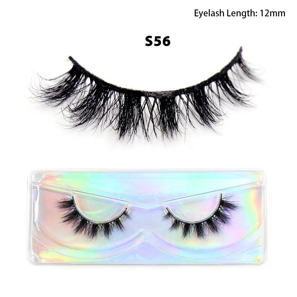 LEHUAMAO Maquiagem Short Natural Mink Lashes Fluffy Wispy Eyelashes Volume 12mm-15mm False Eyelashes Eyelash Extensio makeup