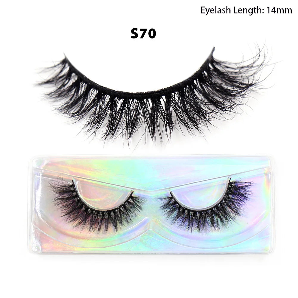 LEHUAMAO Maquiagem Short Natural Mink Lashes Fluffy Wispy Eyelashes Volume 12mm-15mm False Eyelashes Eyelash Extensio makeup