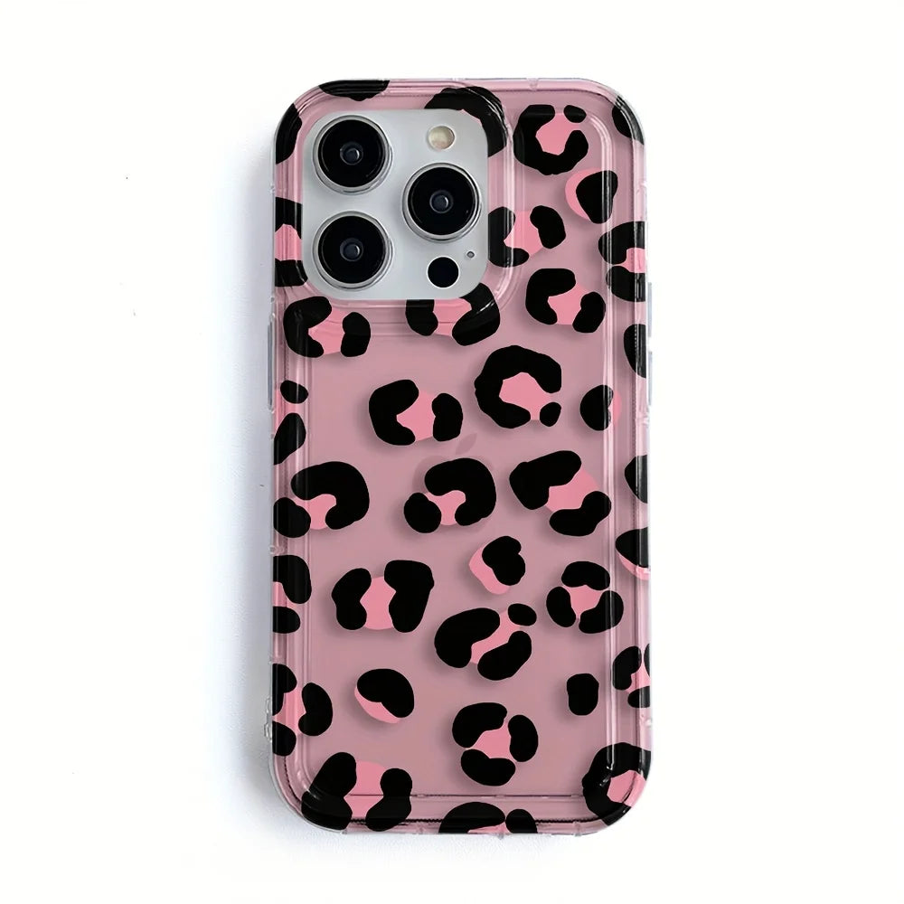 Fashion Design Leopard Airbag Protection Case For iPhone 11 Case iPhone 13 14 15 Pro 12 Pro XS Max XR X XS 8 7 Plus SE2 Cover