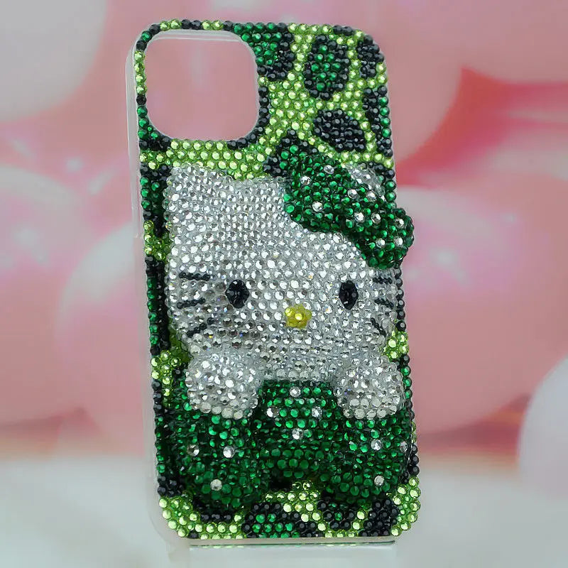 Rhinestone Bling Crystal Phone Case Chain For iPhone 16 12 13 14 15Pro Max X Xs XR 7 8 Plus SE 2 3 10 Transparent Bumper Cover
