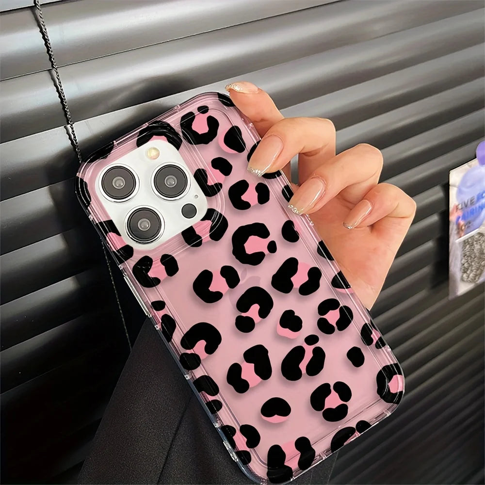 Fashion Design Leopard Airbag Protection Case For iPhone 11 Case iPhone 13 14 15 Pro 12 Pro XS Max XR X XS 8 7 Plus SE2 Cover