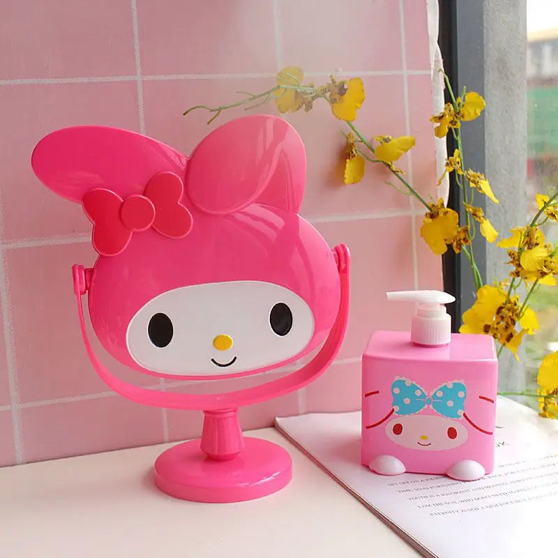Miroir de bureau mignon de mode d'anime de Hello Kitty de dessin animé de Sanrio miroir cosmétique créatif miroir cosmétique de bureau Kawaii