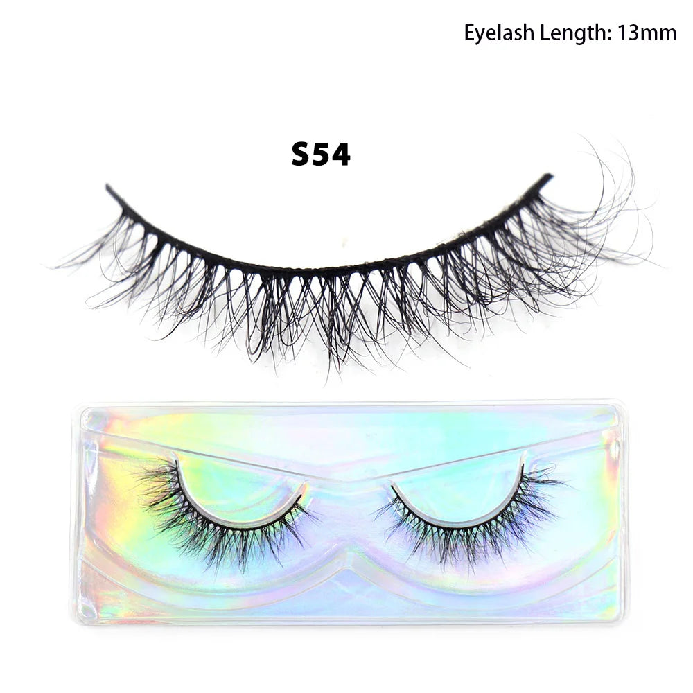 LEHUAMAO Maquiagem Short Natural Mink Lashes Fluffy Wispy Eyelashes Volume 12mm-15mm False Eyelashes Eyelash Extensio makeup
