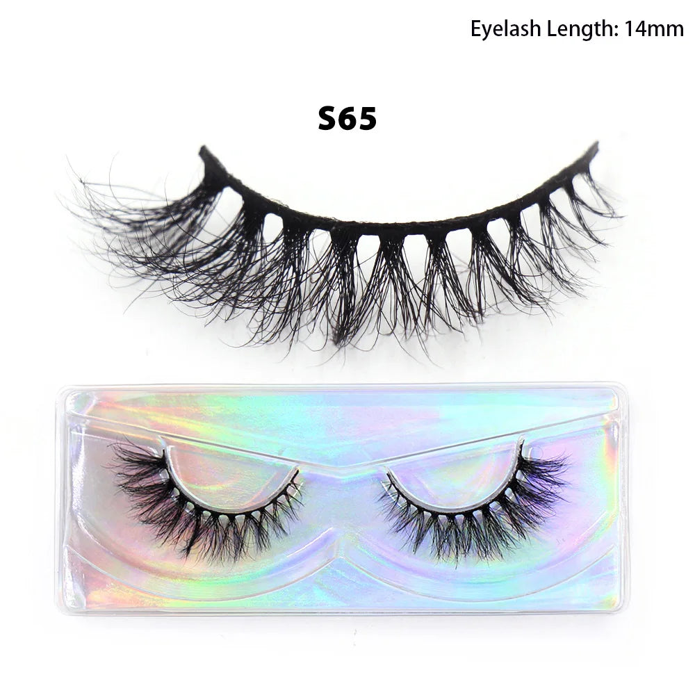 LEHUAMAO Maquiagem Short Natural Mink Lashes Fluffy Wispy Eyelashes Volume 12mm-15mm False Eyelashes Eyelash Extensio makeup