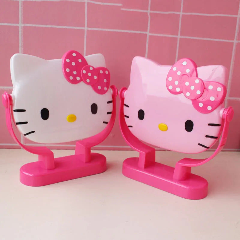 Espejo de maquillaje de Hello Kitty de Sanrio, espejo de maquillaje para niñas, espejo de maquillaje de My Melody para escritorio, regalo de anime para chicas, Kuromi Sanrio