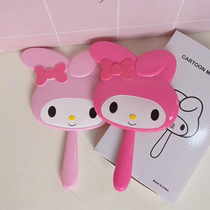 Espejo de maquillaje de Hello Kitty de Sanrio, espejo de maquillaje para niñas, espejo de maquillaje de My Melody para escritorio, regalo de anime para chicas, Kuromi Sanrio