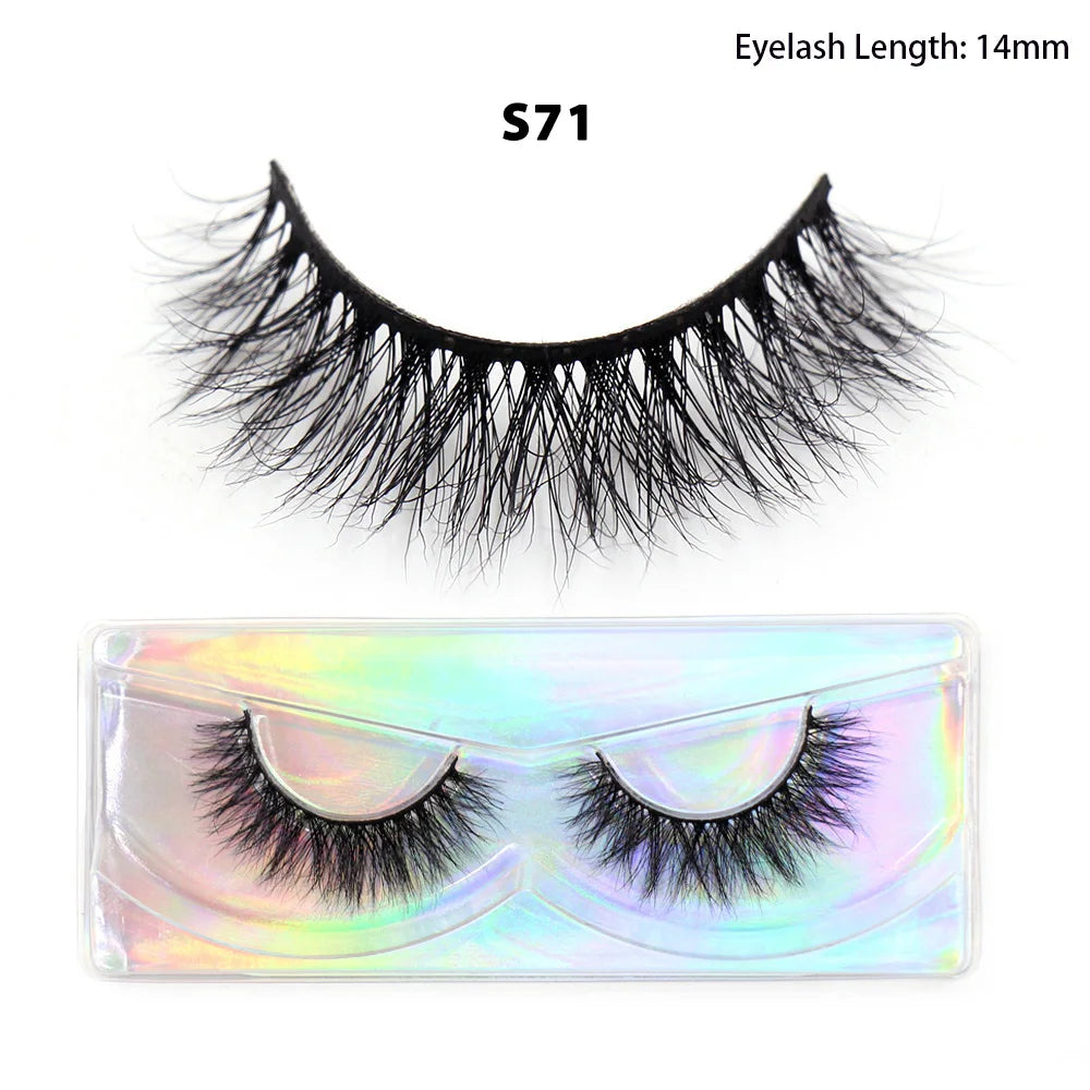 LEHUAMAO Maquiagem Short Natural Mink Lashes Fluffy Wispy Eyelashes Volume 12mm-15mm False Eyelashes Eyelash Extensio makeup
