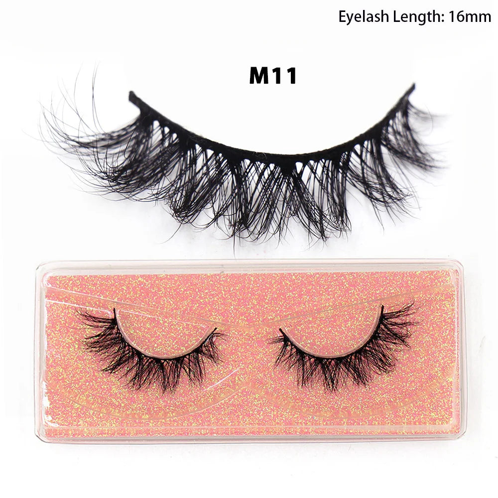 LEHUAMAO Maquiagem Short Natural Mink Lashes Fluffy Wispy Eyelashes Volume 12mm-15mm False Eyelashes Eyelash Extensio makeup
