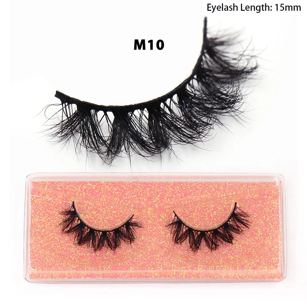 LEHUAMAO Maquiagem Short Natural Mink Lashes Fluffy Wispy Eyelashes Volume 12mm-15mm False Eyelashes Eyelash Extensio makeup