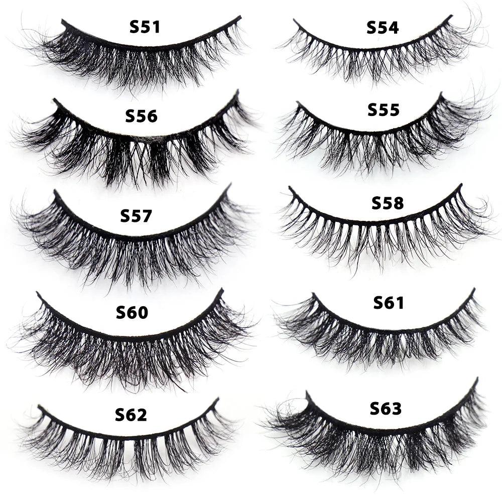 LEHUAMAO Maquiagem Short Natural Mink Lashes Fluffy Wispy Eyelashes Volume 12mm-15mm False Eyelashes Eyelash Extensio makeup