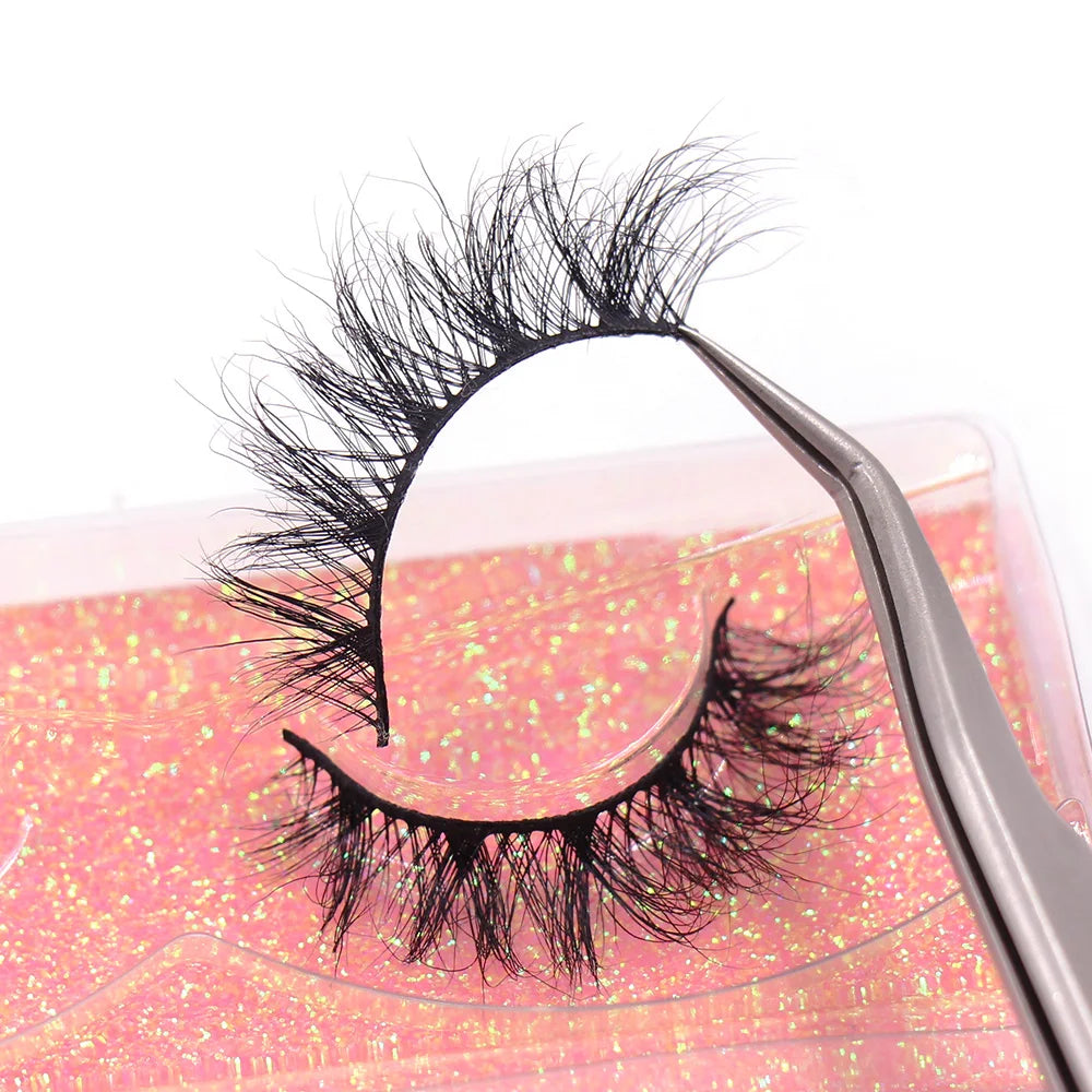 LEHUAMAO Maquiagem Short Natural Mink Lashes Fluffy Wispy Eyelashes Volume 12mm-15mm False Eyelashes Eyelash Extensio makeup
