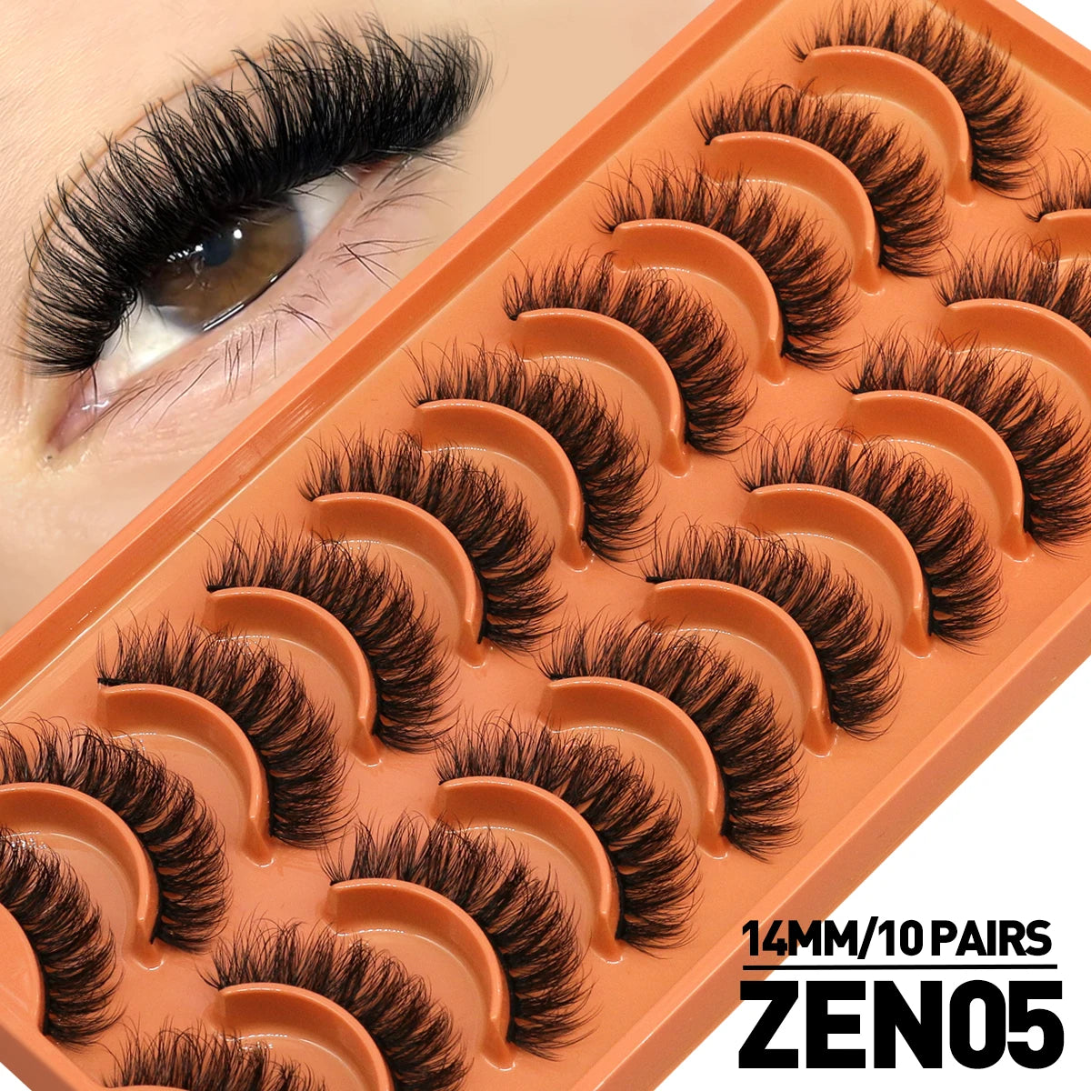 GROINNEYA Lashes 3D Mink Lashes Fluffy Reusable Lashes Mink False Eyelashes Soft Wispy Natural Cross Eyelash Extension Makeup