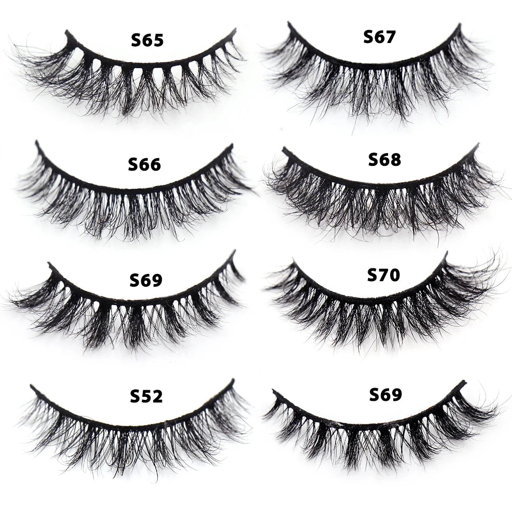 LEHUAMAO Maquiagem Short Natural Mink Lashes Fluffy Wispy Eyelashes Volume 12mm-15mm False Eyelashes Eyelash Extensio makeup
