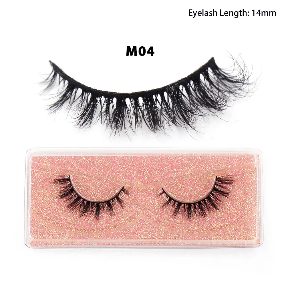 LEHUAMAO Maquiagem Short Natural Mink Lashes Fluffy Wispy Eyelashes Volume 12mm-15mm False Eyelashes Eyelash Extensio makeup