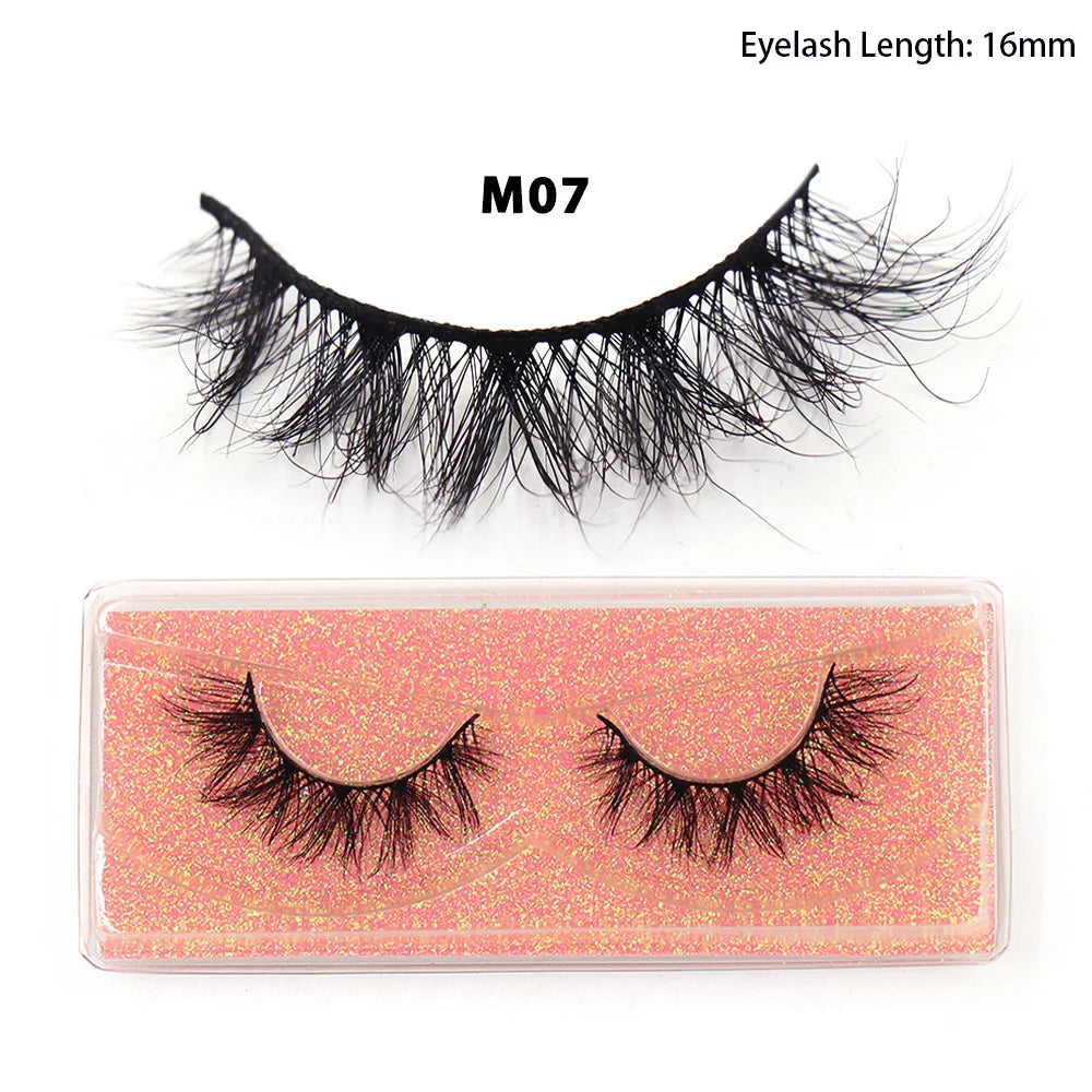 LEHUAMAO Maquiagem Short Natural Mink Lashes Fluffy Wispy Eyelashes Volume 12mm-15mm False Eyelashes Eyelash Extensio makeup