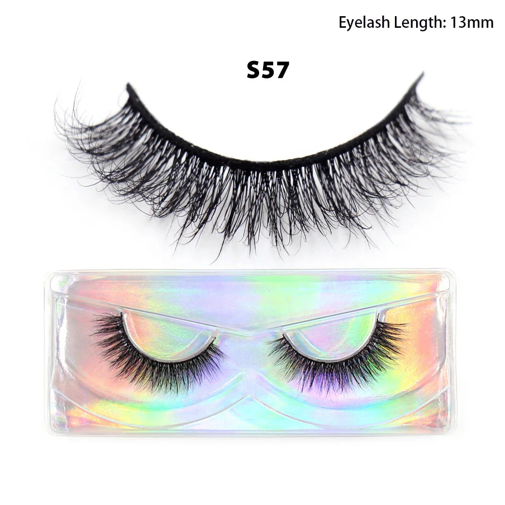 LEHUAMAO Maquiagem Short Natural Mink Lashes Fluffy Wispy Eyelashes Volume 12mm-15mm False Eyelashes Eyelash Extensio makeup