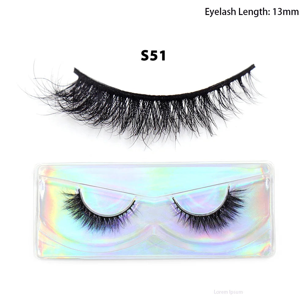 LEHUAMAO Maquiagem Short Natural Mink Lashes Fluffy Wispy Eyelashes Volume 12mm-15mm False Eyelashes Eyelash Extensio makeup