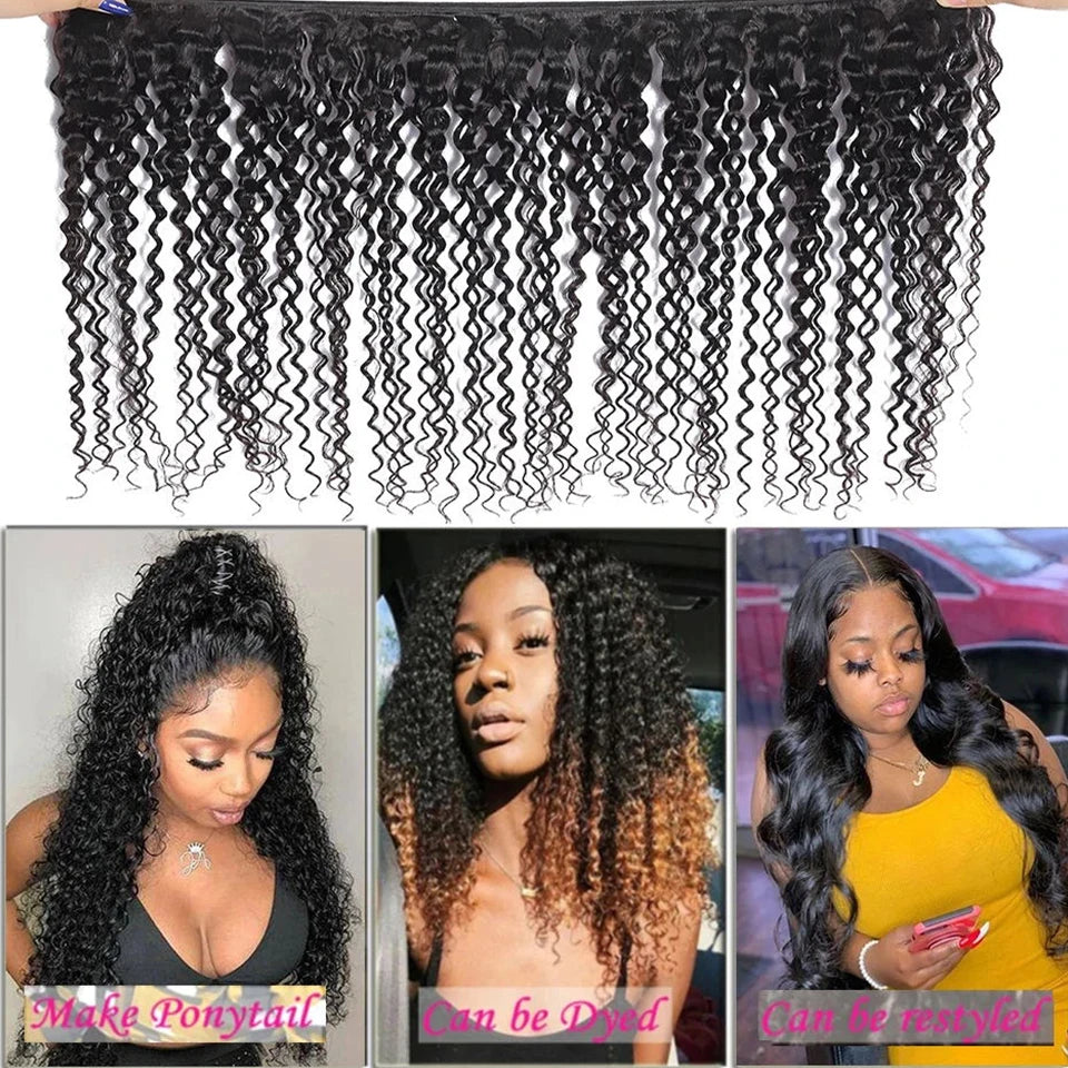 Cheveux humains crépus bouclés péruviens Jerry Curly