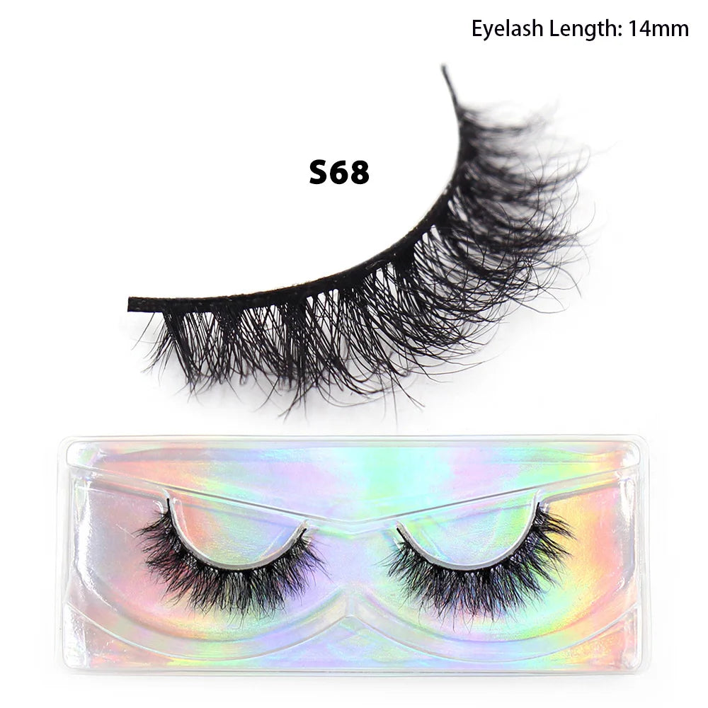 LEHUAMAO Maquiagem Short Natural Mink Lashes Fluffy Wispy Eyelashes Volume 12mm-15mm False Eyelashes Eyelash Extensio makeup