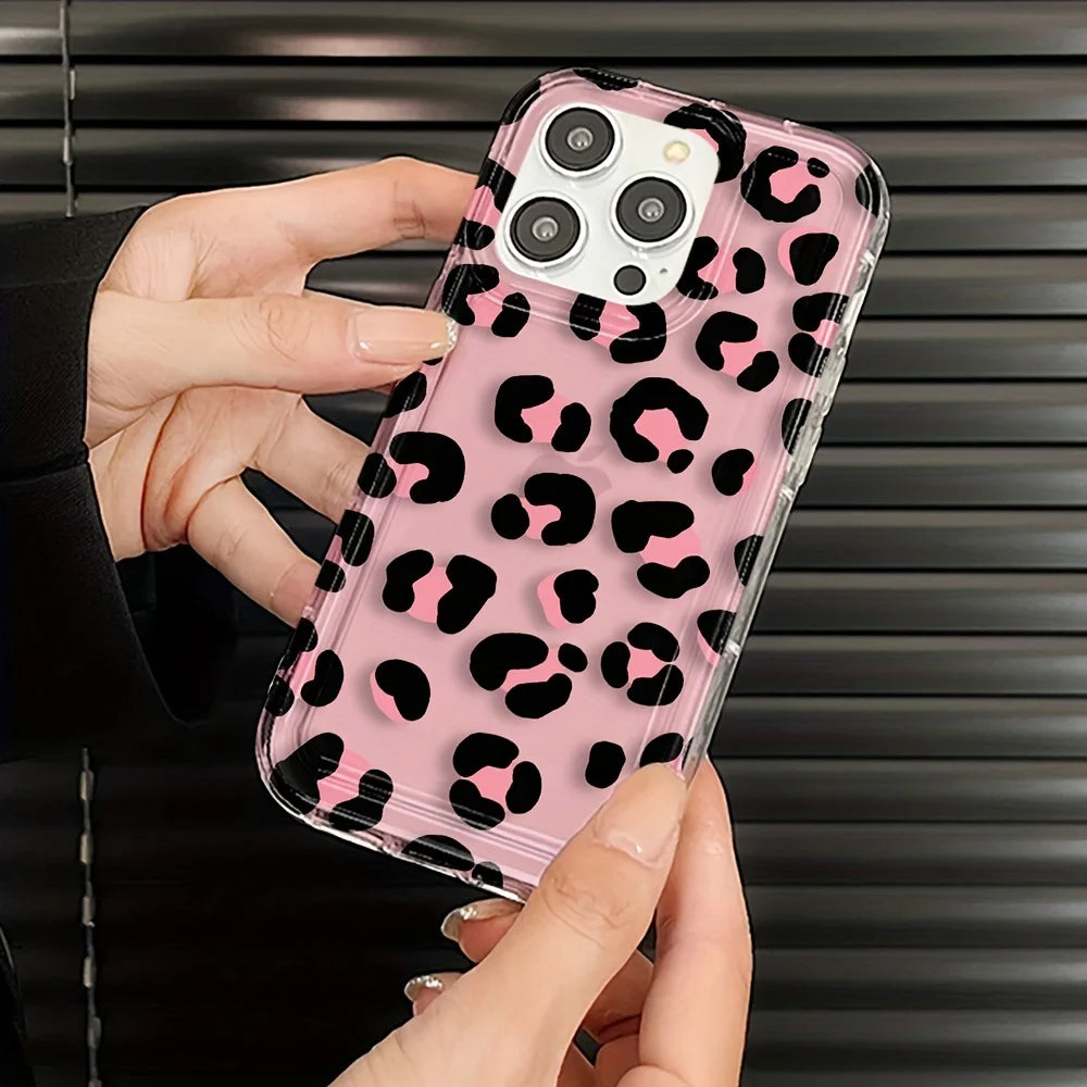 Fashion Design Leopard Airbag Protection Case For iPhone 11 Case iPhone 13 14 15 Pro 12 Pro XS Max XR X XS 8 7 Plus SE2 Cover