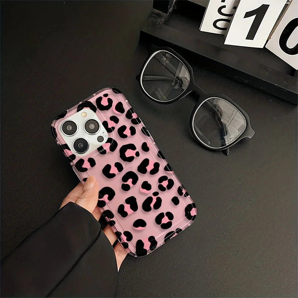 Fashion Design Leopard Airbag Protection Case For iPhone 11 Case iPhone 13 14 15 Pro 12 Pro XS Max XR X XS 8 7 Plus SE2 Cover
