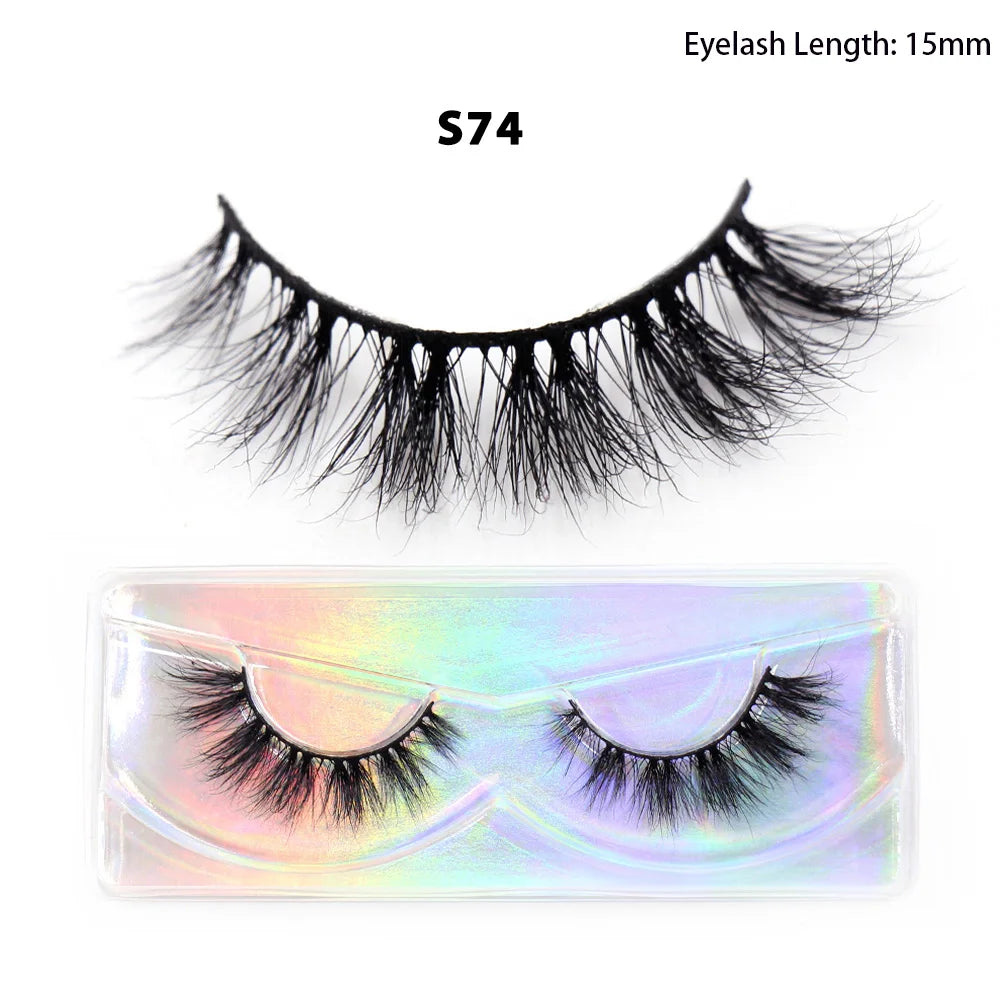 LEHUAMAO Maquiagem Short Natural Mink Lashes Fluffy Wispy Eyelashes Volume 12mm-15mm False Eyelashes Eyelash Extensio makeup