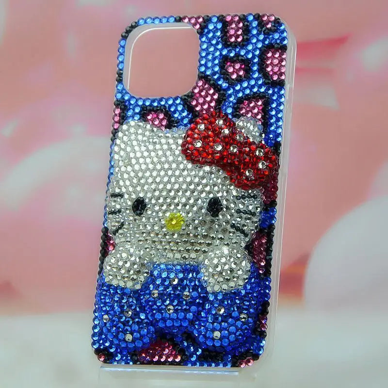 Rhinestone Bling Crystal Phone Case Chain For iPhone 16 12 13 14 15Pro Max X Xs XR 7 8 Plus SE 2 3 10 Transparent Bumper Cover