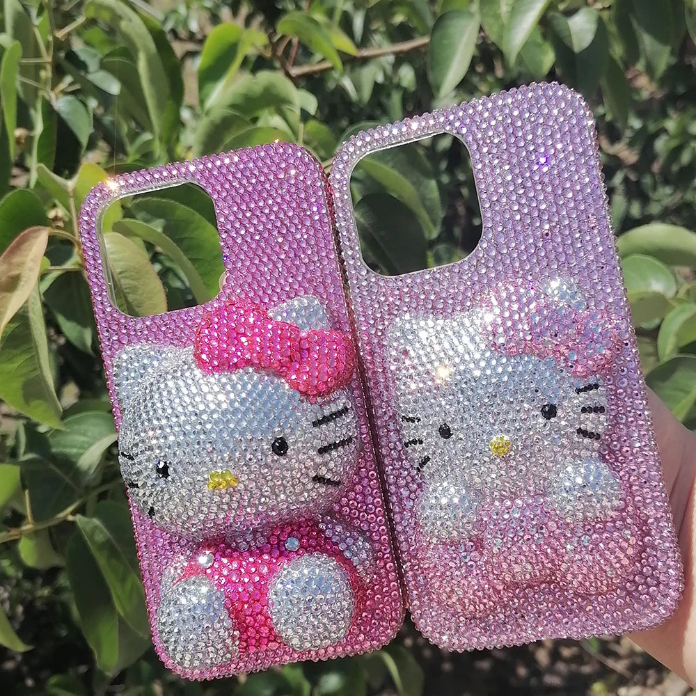 Rhinestone Bling Crystal Phone Case Chain For iPhone 16 12 13 14 15Pro Max X Xs XR 7 8 Plus SE 2 3 10 Transparent Bumper Cover