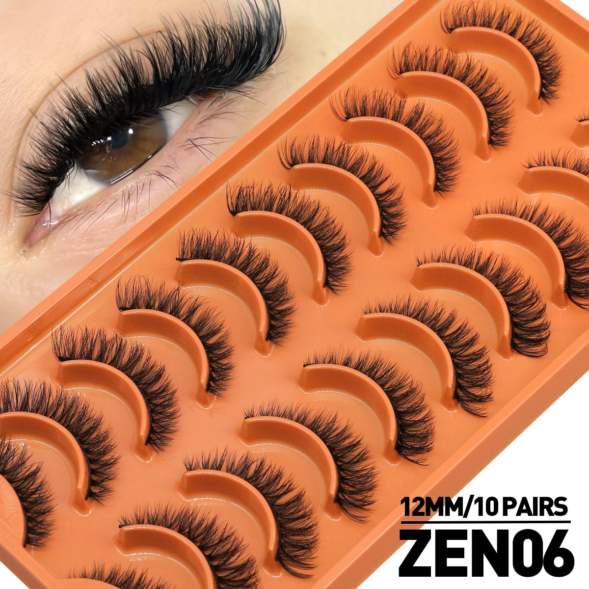 GROINNEYA Lashes 3D Mink Lashes Fluffy Reusable Lashes Mink False Eyelashes Soft Wispy Natural Cross Eyelash Extension Makeup