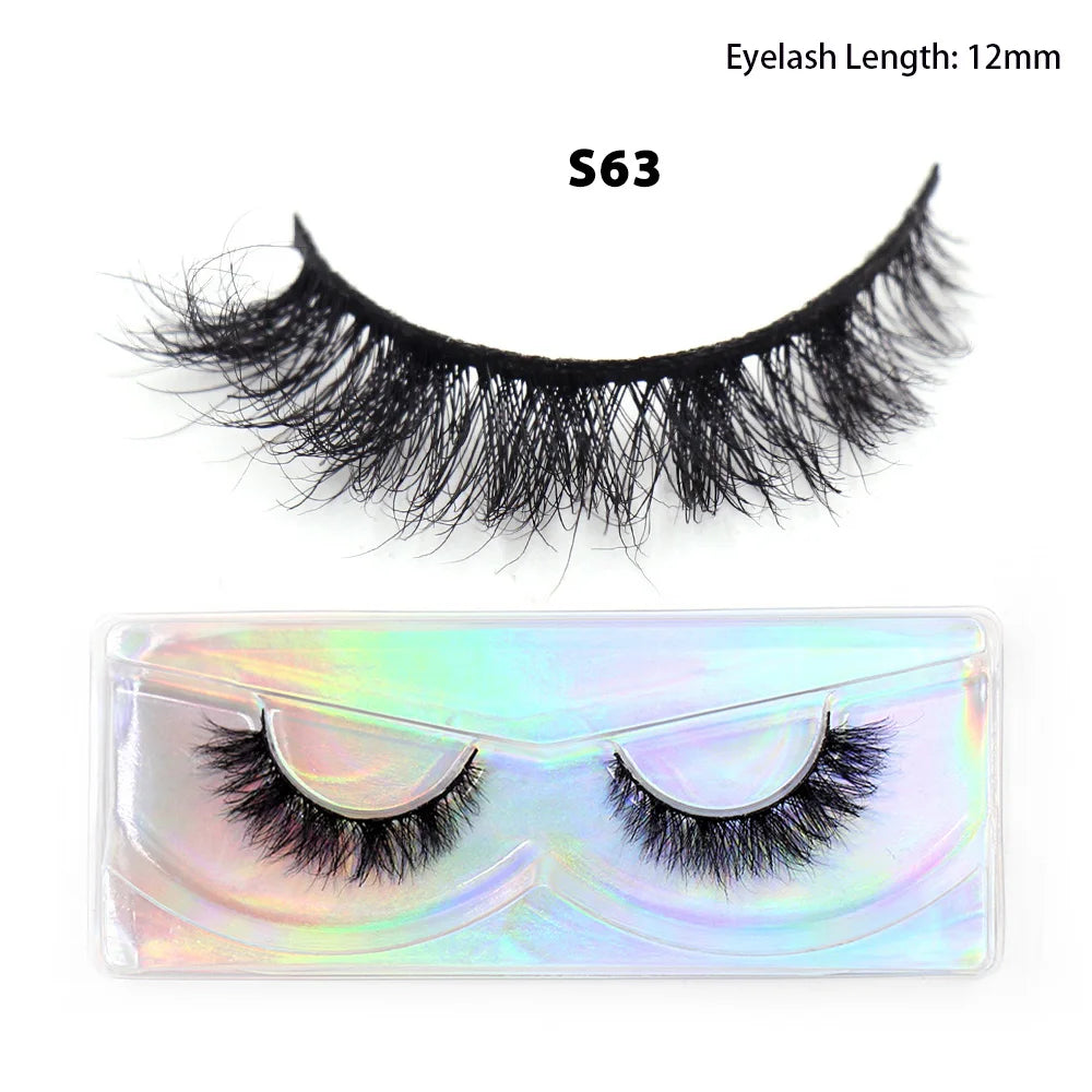 LEHUAMAO Maquiagem Short Natural Mink Lashes Fluffy Wispy Eyelashes Volume 12mm-15mm False Eyelashes Eyelash Extensio makeup