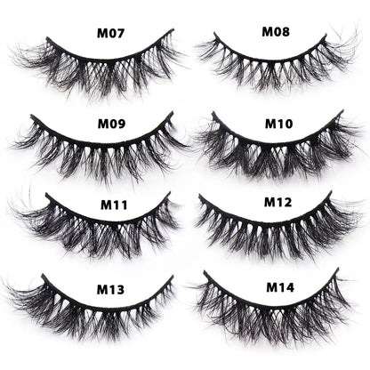 LEHUAMAO Maquiagem Short Natural Mink Lashes Fluffy Wispy  Eyelashes Volume 12mm-15mm False Eyelashes Eyelash Extensio makeup