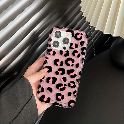 Fashion Design Leopard Airbag Protection Case For iPhone 11 Case iPhone 13 14 15 Pro 12 Pro XS Max XR X XS 8 7 Plus SE2 Cover