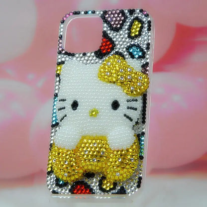 Rhinestone Bling Crystal Phone Case Chain For iPhone 16 12 13 14 15Pro Max X Xs XR 7 8 Plus SE 2 3 10 Transparent Bumper Cover