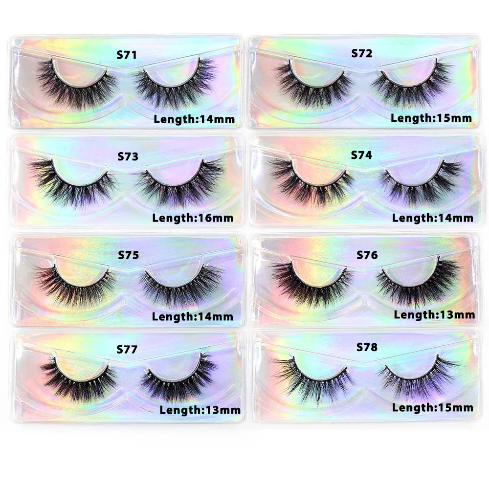 LEHUAMAO Maquiagem Short Natural Mink Lashes Fluffy Wispy  Eyelashes Volume 12mm-15mm False Eyelashes Eyelash Extensio makeup