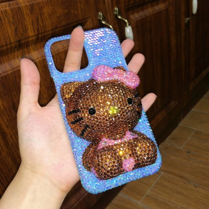 Rhinestone Bling Crystal Phone Case Chain For iPhone 16 12 13 14 15Pro Max X Xs XR 7 8 Plus SE 2 3 10 Transparent Bumper Cover