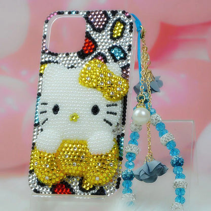 Rhinestone Bling Crystal Phone Case Chain For iPhone 16 12 13 14 15Pro Max X Xs XR 7 8 Plus SE 2 3 10 Transparent Bumper Cover