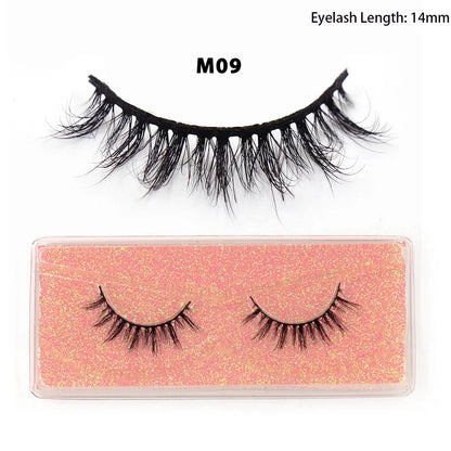 LEHUAMAO Maquiagem Short Natural Mink Lashes Fluffy Wispy  Eyelashes Volume 12mm-15mm False Eyelashes Eyelash Extensio makeup